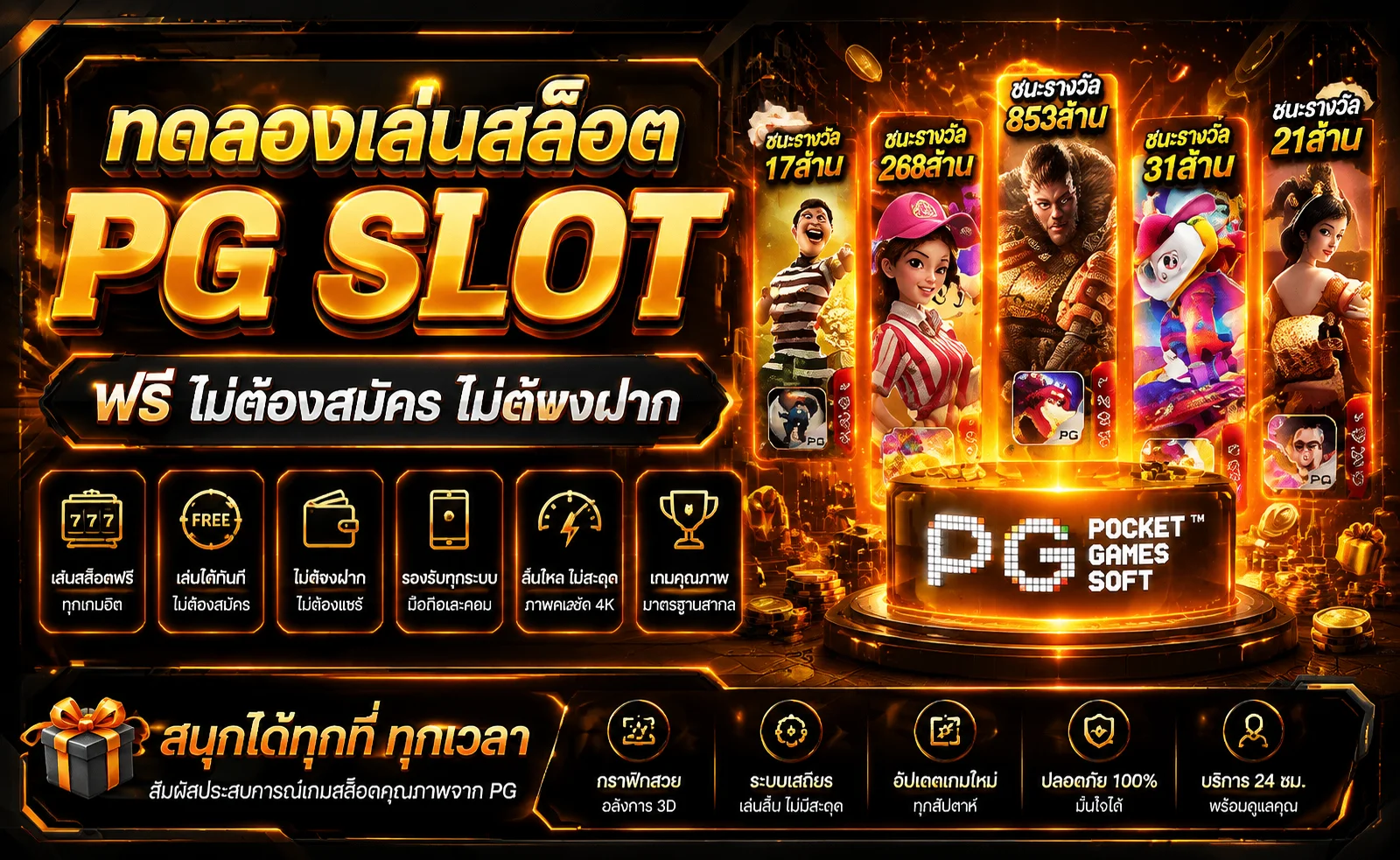 หน้าทดลองเล่นสล็อต PG SLOT ฟรีบน Adrenaline24 ไม่ต้องสมัคร